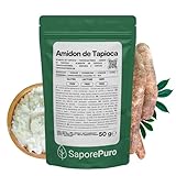 SaporePuro Amidon de Tapioca 50 g – Sans Gluten – Épaississant Naturel pour Crèmes, Sauces, Desserts et Préparations Culinaires