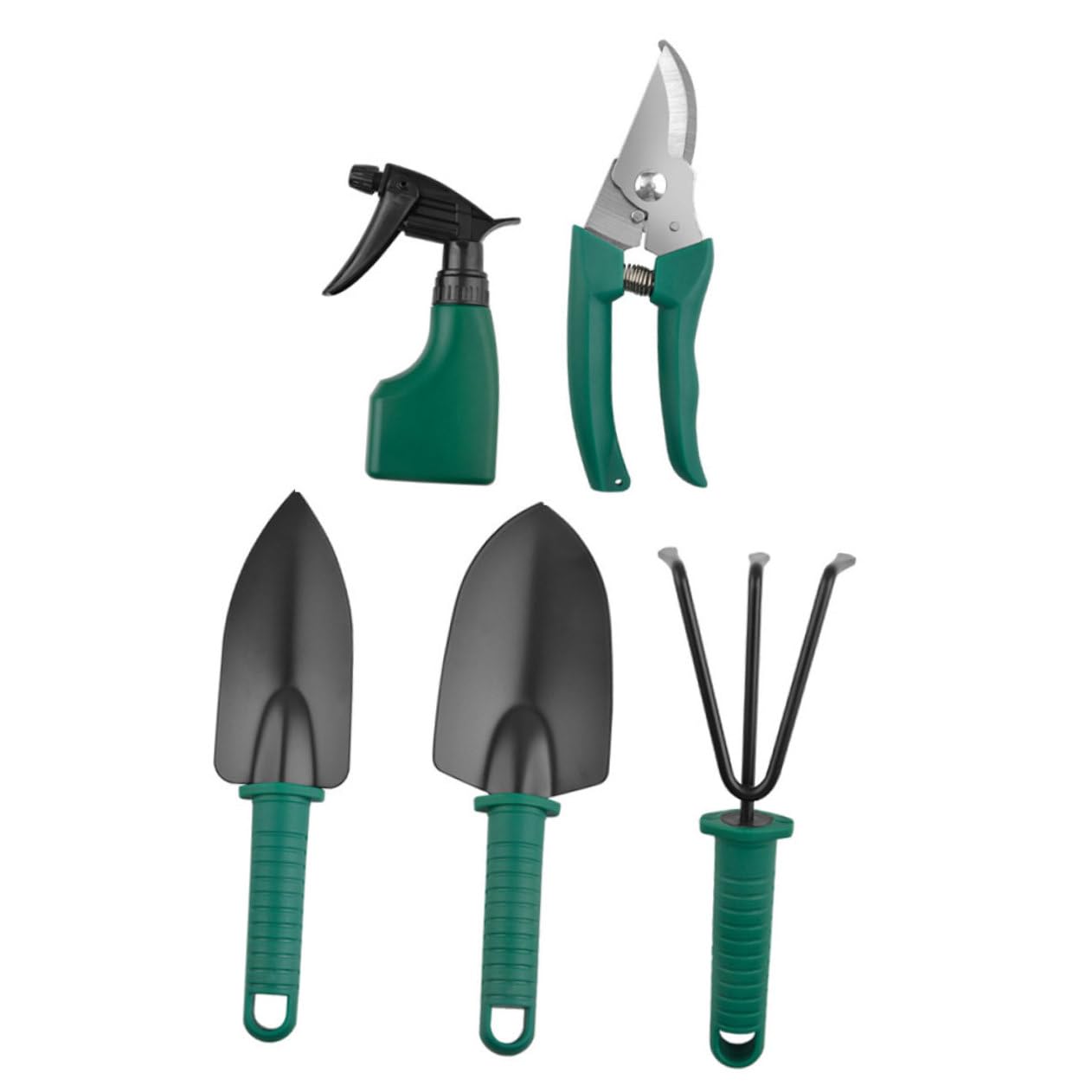 ifundom Set Attrezzi da Giardino in Metallo Inossidabile Contenitore per Piantare e Annaffiare Fiori All'aperto
