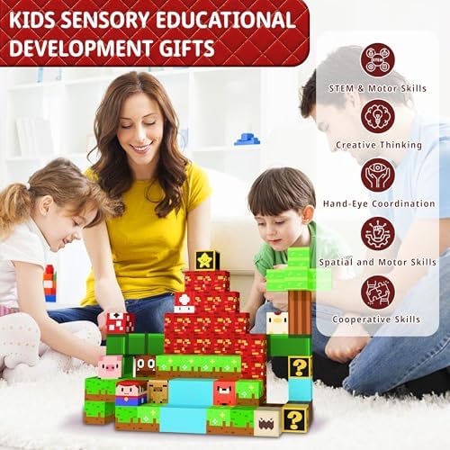 Caiuiyda Magnetic Building Blocks Sandbox World Set - 5