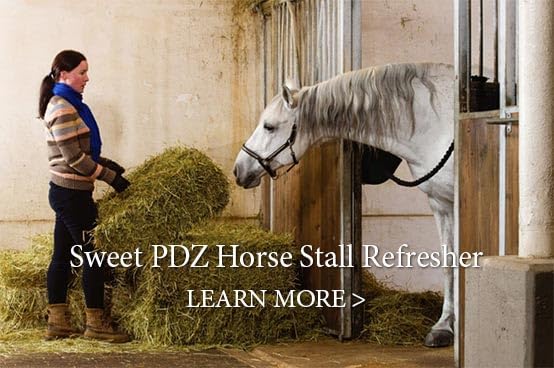 Sweet PDZ Horse Stall Refresher Granules, Stall Refresher Odor Eliminator, Barn Stall Deodorizer, 40 lbs