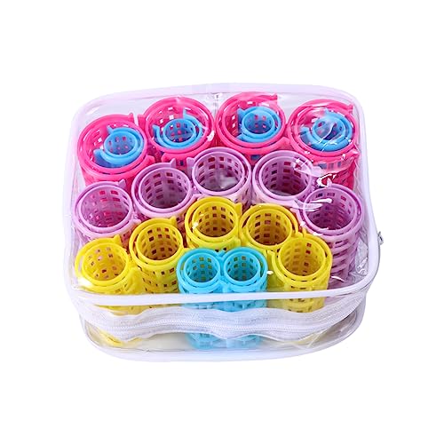 VALICLUD 20 piezas Rodillos de Pelo de Plástico Rizador Sin Herramientas de para Cabello y Colores Aleatorios para Profesional y DIY Color Aleatorio Color Aleatorio
