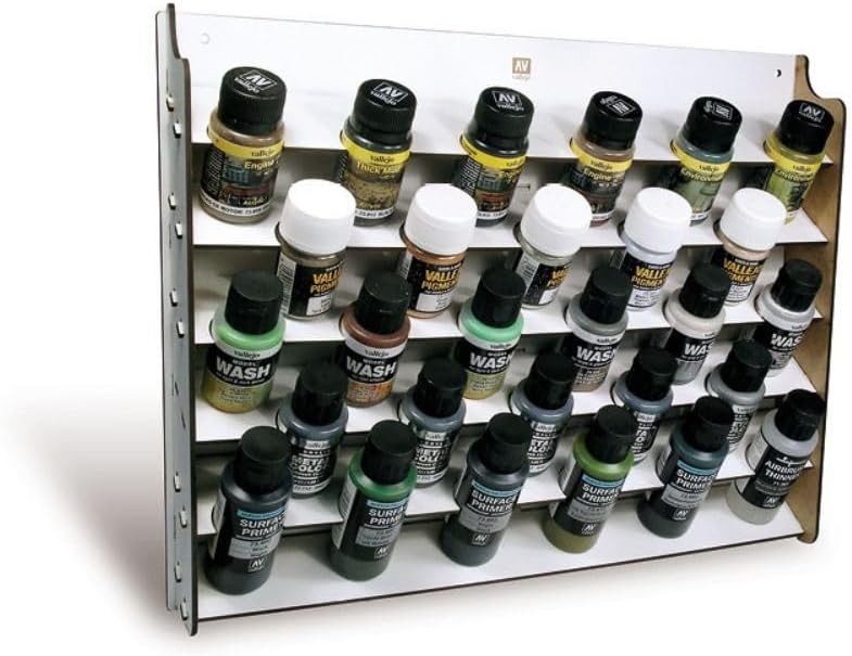 Vallejo - Paint Display and Work Station with Vertical Storage for Acylic Paints for Scale Models and Miniatures | Size 40 x 30 cm (15.75 in x 11.81 in)