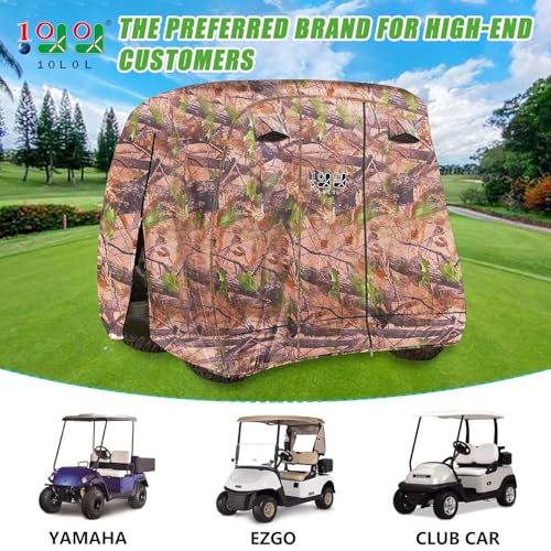 image for 10L0L Golf Cart Cover 2/4/4+2 Passenger for Yamaha EZGO Club Car, Heav