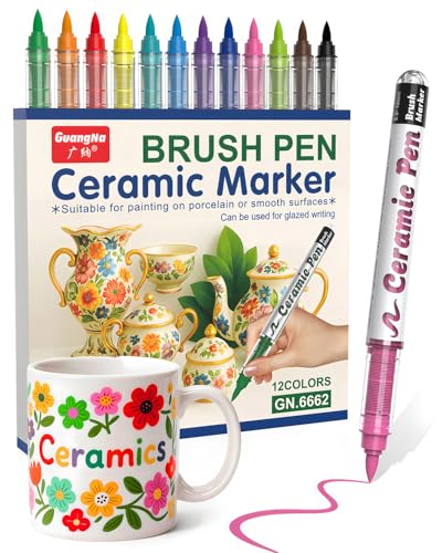 Guangna 12 Colors Permanent Ceramics Paint Pens