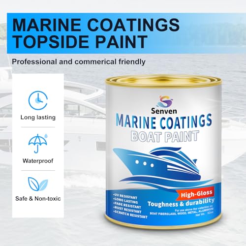 Image of Boat Paint 35 Oz Gloss Red Marine Boat Topside Bottom Enamel Paint, Marine Paint for Boats, Wood, Fiberglass Aluminum Metals Oil-Based Epoxy Red