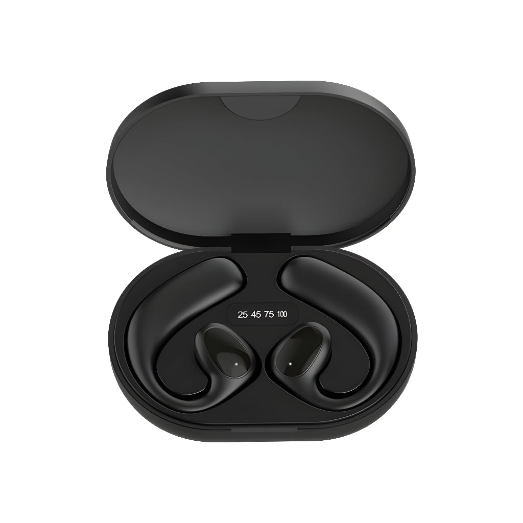 Wireless Earhook Bone Conduction Sports Bluetooth Headphones for Running - Meteorite Black