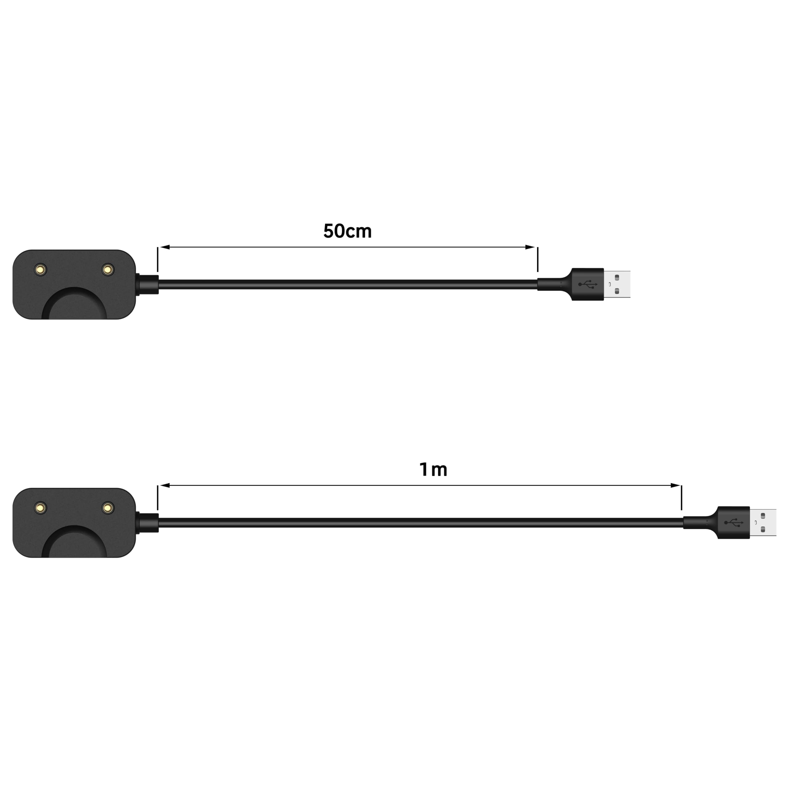 Senter [2 PCS] Charging Cable for Galaxy Fit3 Watch,1M+50CM Replacement USB-A Interface Charger Charging Dock Cable for Samsung Galaxy Fit3 ?SM-R390?