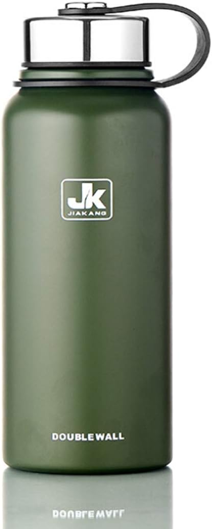 KTKT AYSMG 610ml Outdoor Vacuum Stainless Steel Heat Insulation Cup Portable Large Capacity Sports Bottle(Black) (Color : Green)