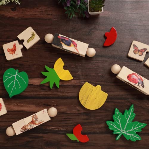 Image of Ariro-Rotating Puzzle - Mammals for Toddlers|Best Montessori Puzzle for 1yr Old boy and Girl|First Birthday Gift|Grasping Toy Age 18M+