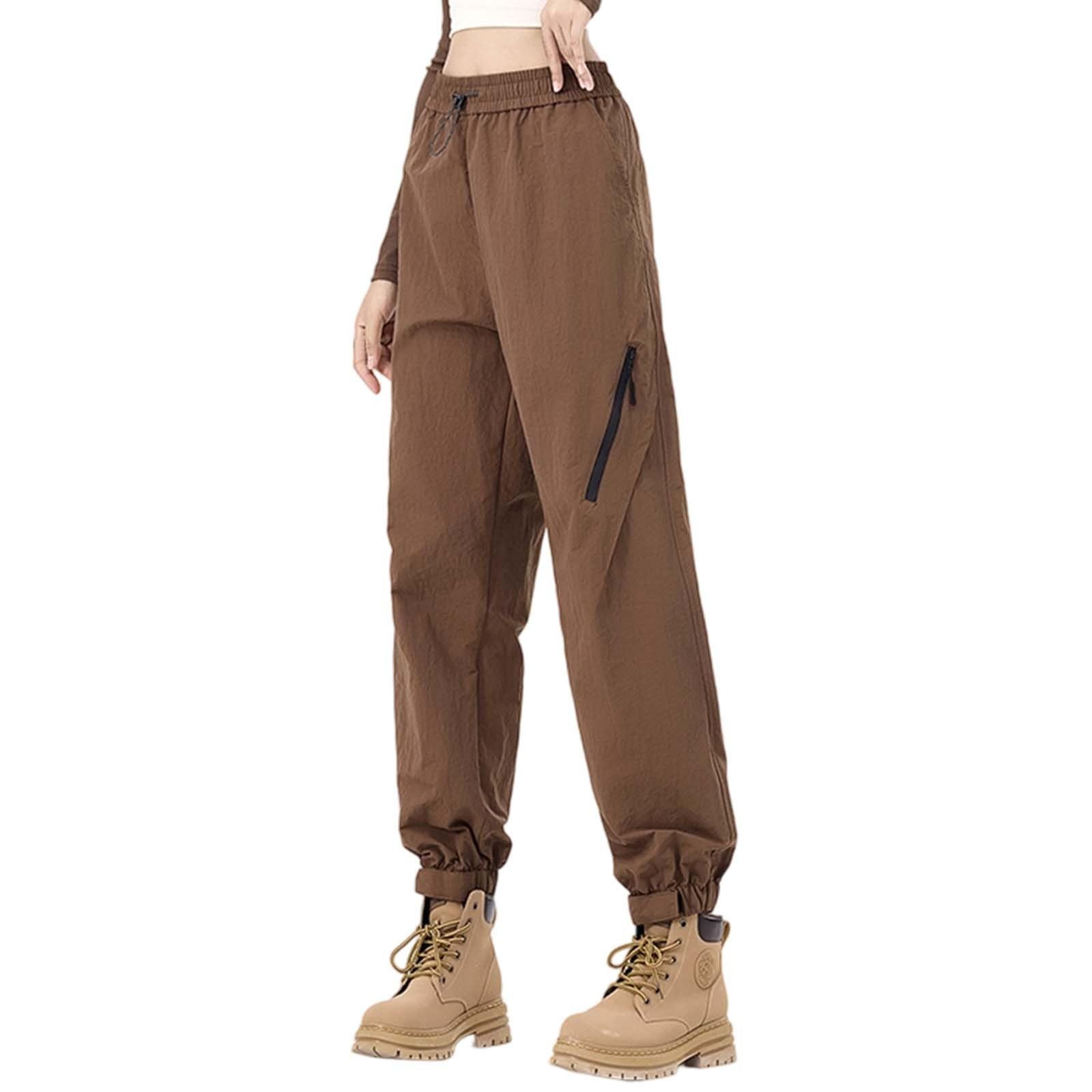 Generico Pantaloni Donna Trekking Estivi Pantalone Estivo Cargo Sportivi Jogger Curvy Baggy Palazzo Push Up Harem Palestra Tattici da Ciclisti Lavoro Sweatpants