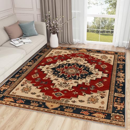 Aquailis Oriental Rugs for Living Room - Bohemian Rug, 5x6