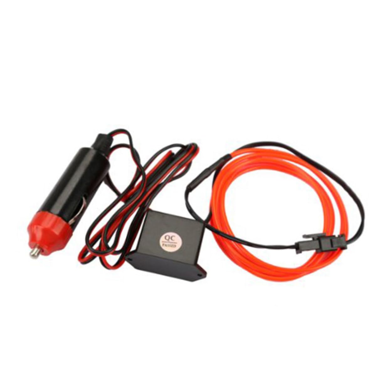 Parliky DIY Car Decoration El Wire Neon Light Strip Red Cold Light Tube for Interior Atmosphere Flexible Electroluminescent Wire for Energy Conservation and Eye Protection