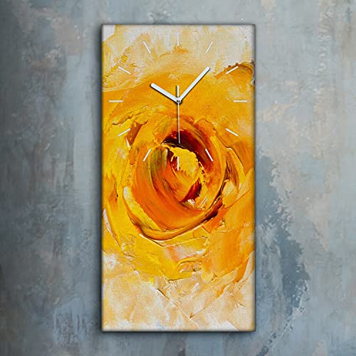 Horloge sur toile fleur abstraite pour créer une ambiance zen et moderne au salon - 3