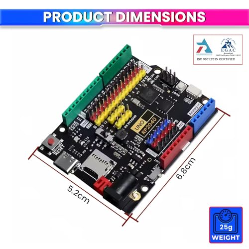 Image of amiciSmart Raspberry Pi UNO RP2040 Development Board - Type-C USB, 16MB Flash, Dual-Core ARM Cortex-M0+ Microcontroller, 3.3V Logic, Compatible with Ardiuino