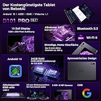RebotAi Andorid 16 Tablet 10 Zoll mit Gemini AI, 24GB RAM + 64GB ROM, Widevine L1, Dünn und leicht Tablet mit Gesichtserkennung, WiFi 6 & BT 5.3 – Ansicht 4
