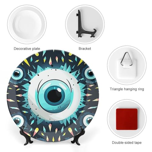 Plato Decorativo Bone China Ojos Malignos 6 Pulgadas miniatura 3
