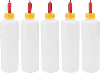 UPKOCH 5 Sets Lamb Milk Bottle Goat Sheep Feeding Bucket Calf Milk Feeder Bottle for Farm Lamb Dog Piglet Replacement Nursing Feeder 400ml