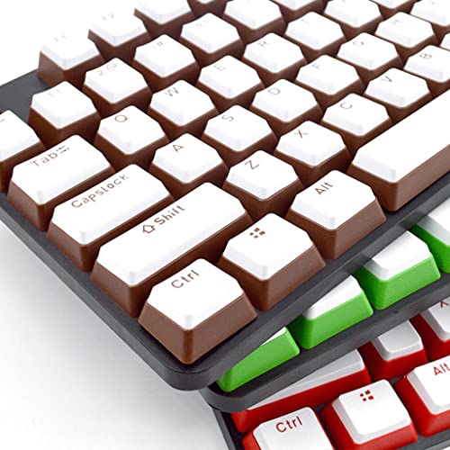 Image of CALANDIS Pudding Keycaps Set 104Keys Doubleshot for Office Home Gaming Typing Purple