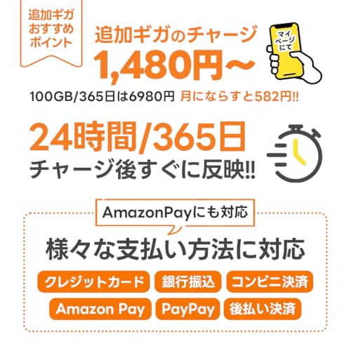 undefined 【リチャージWiFi】 100GB 1年間使える 専用ケースセット ギガ付ポケットWiFi 契約返却無し 月額費用無し 簡単ギガチャージ 国内海外利用可能 電源ONで即時使える モバイルルーター【MR1-100GB/365日間-CASE】 の商品画像 2