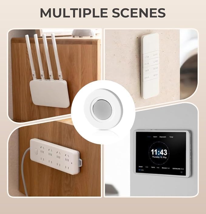 Image of Magnetic Remote Control Holder Wall Mount (Set of 5) - Self-Adhesive, Strong Magnet, Hole-Free Installation - Organize TV, AC, Fan Remotes - Ideal for Home, Office, Hotel Use