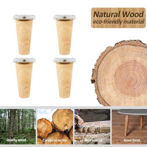 Solución a muebles bajos: patas de madera maciza de 20cm con tornillos y placas 4