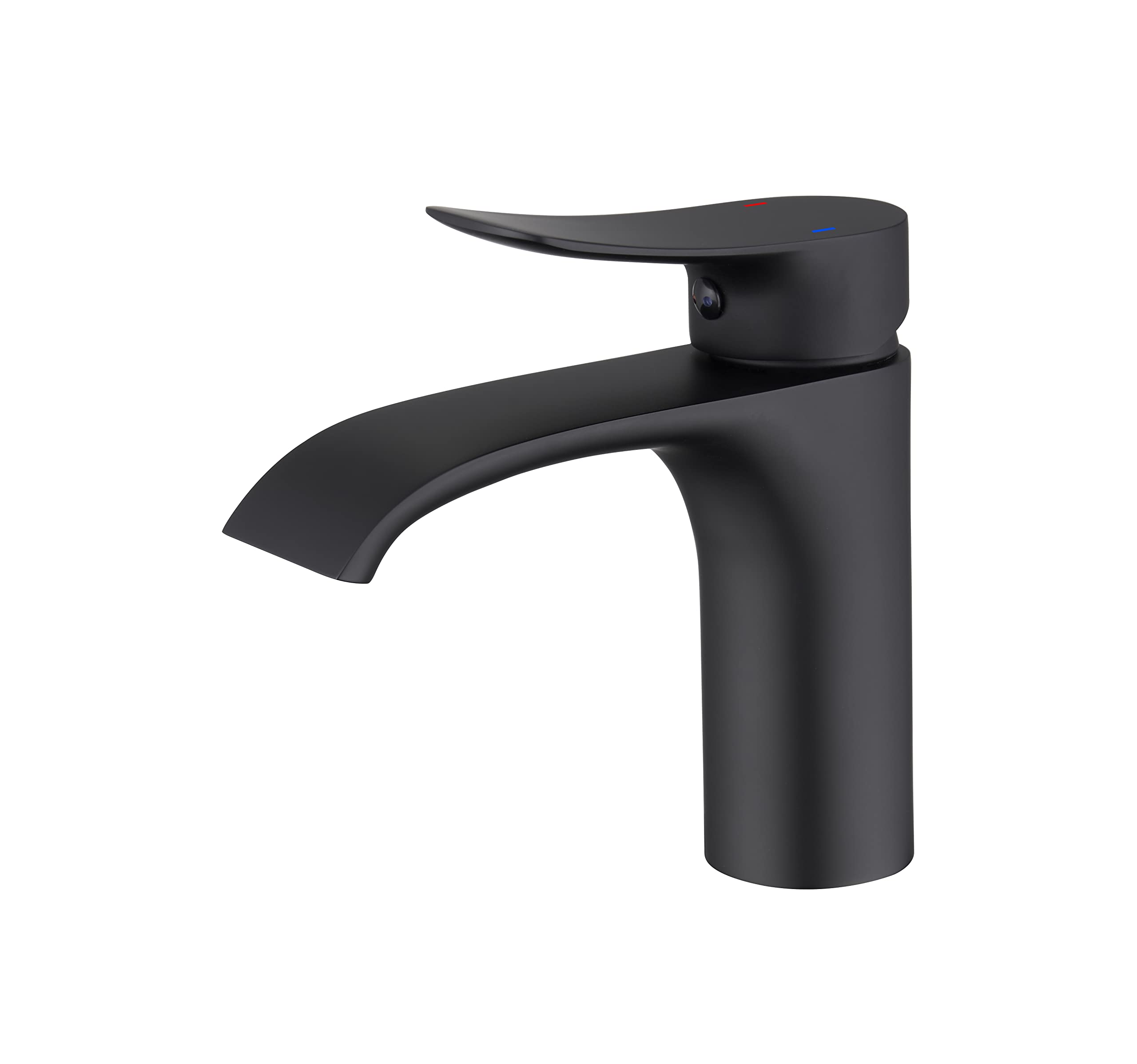 MUYEDRAIN Bathroom Tap Black - Stainless Steel Washbasin Tap with Waterfall - Single Lever Mixer Tap for Washbasin - Image 3