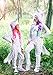 Unicorn Halloween Costume for Women, White Hooded Jumpsuit with Horn, Tail, Rainbow Stars Medium