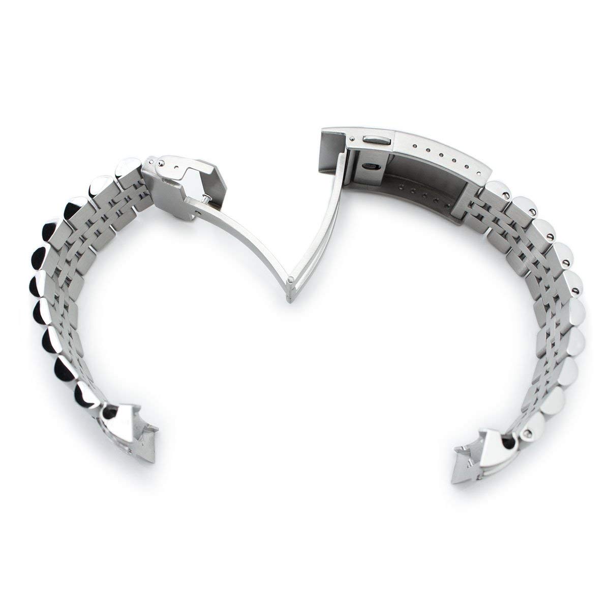 Bracelet de montre 22 mm Super-J Louis 316L en acier inoxydable pour Seiko SKX007, double fermeture avec fermoir en V