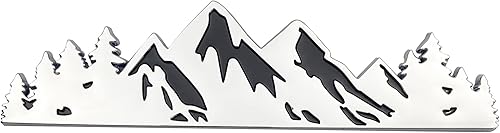 Miniatura 6 de Emblema de montaña, adhesivo de árbol de material ABS para tronco trasero de montaña, gráfico para insignia de vehículo o emblema, accesorios de