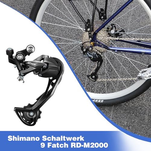 ZUKKA Shimano Schaltwerk 9-Fach Geschwindigkeit Direktmontage RD-M2000 für Mountainbike