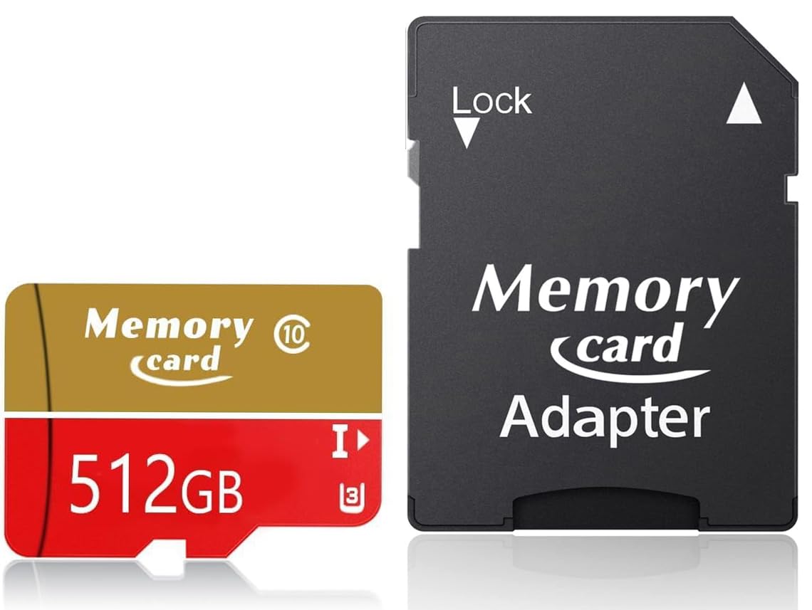 Photo 1 of UYHYUYT Micro SD Card 512GB, High Speed Class 10 with Adapter