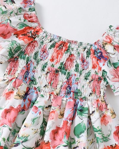 Baby Girl Clothes Toddler Girl Outfits Kids Puff Sleeve Shirt Top Flare Denim Pants Jeans Clothing for Little Girls4