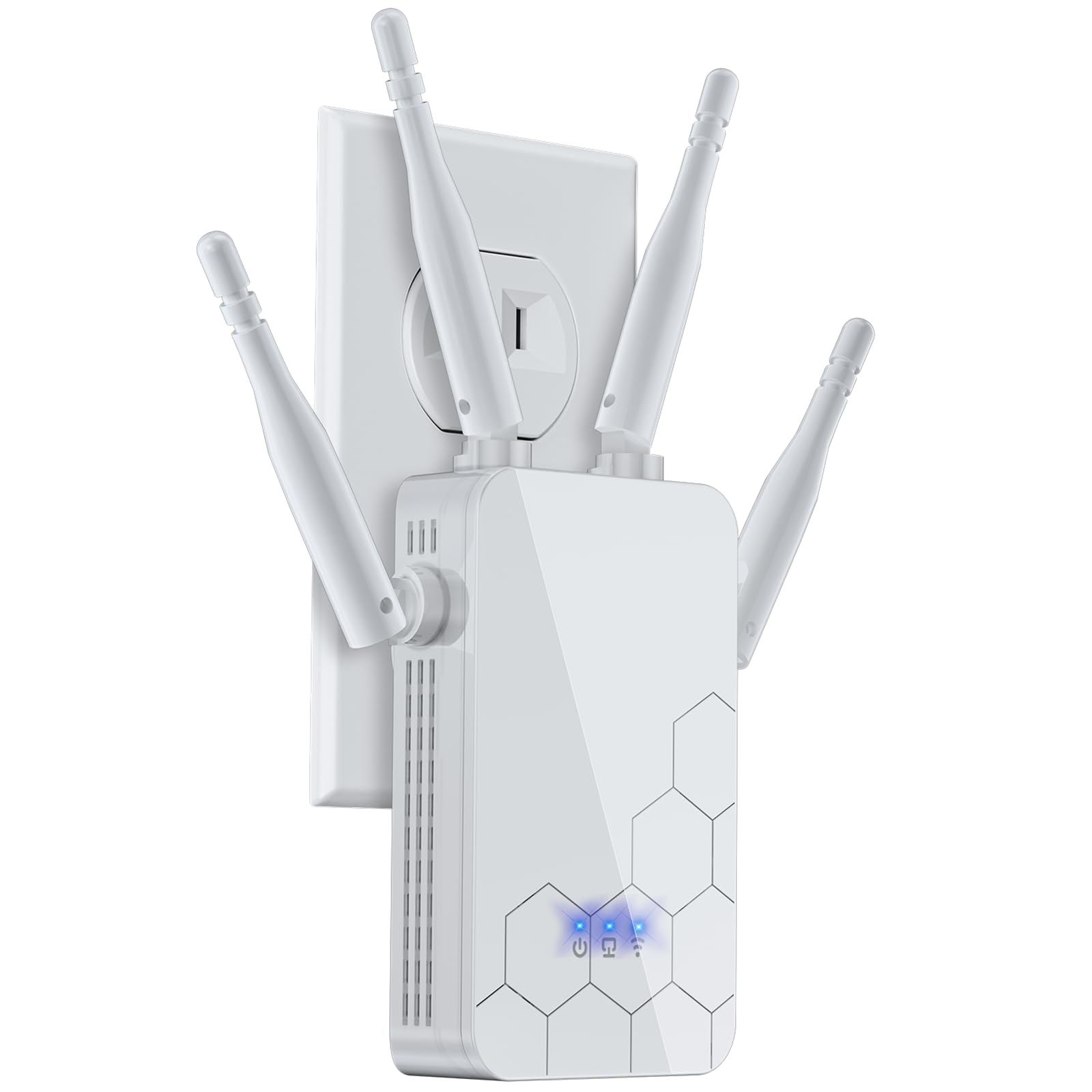 Photo 1 of WiFi Extender Internet Booster, 10000 Sq.ft Long Range Repeater Wireless Routers Amplifier, Support More Network Devices at Home, Mesh Wi-Fi 80% Faster, Broader Than Ever, 1 Tap Setup