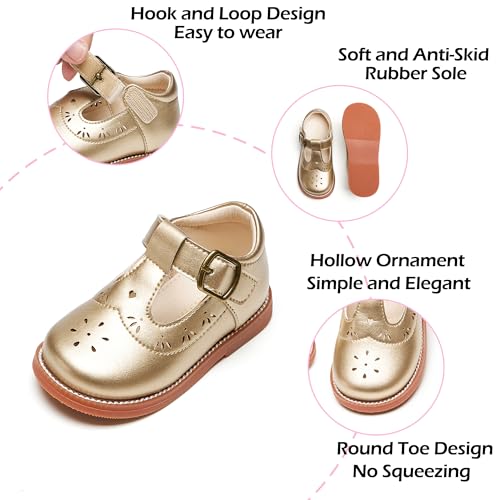 Image of PHIRAMIN Toddler Girl Mary Jane Dress Shoes-Little Girl School Uniform Shoes for Wedding Party