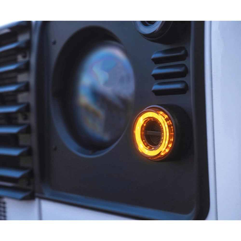 Glohh Światła przednie LED GL-2 kompatybilne z Landrover 90/110 1983-1990 & Defender (LD) 1990-2016 - Przezroczyste (4-częściowe)