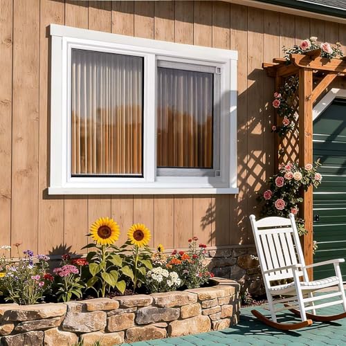 COLORPAPA Vinyl Basement Window, 36" x 24" Slider Window with Double Pane Insulated Tempered Glass and Fiberglass Mesh Screen for Basement Bathroom Home RV Garage (White) by COLORPAPA - Image 7