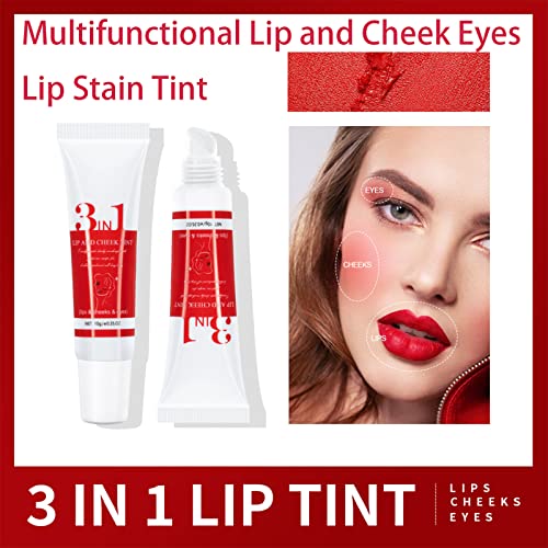 Cream Blush,3 in 1 Cheek Blush & Lip Tint & Eyeshadow Blush Stick,Blushers for Cheeks Make up,Lip Gloss Eyeshadow,Cream Contour Lip Stain Long Lasting Hydrating Formula Buildable High Pigment-01 - Image 3