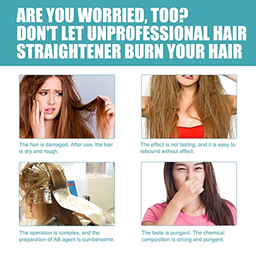 Protein Hair Straightening Cream, Silk and Gloss Hair Straightening Cream, Hair Straightener Cream Permanent, Keratin Treatment Hair Straightening Cream, Eelhoe Straight Hair (1PC)
