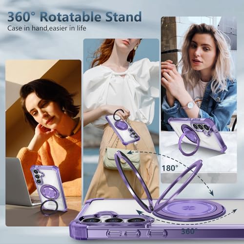 Funda Samsung S26 Plus antichoque morada YOUULAR carcasa fina compatible carga inalámbrica 4