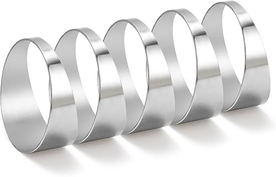 304 Stainless Steel Pie Cuts, 4'' Polished Exhaust Cutout Laser Cut and Deburred for Custom Exhaust System 5 Pcs