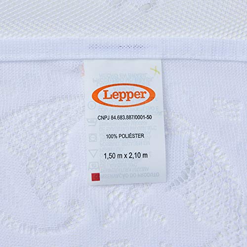 Lepper Toalha de Renda Retangular, Realeza, Branco