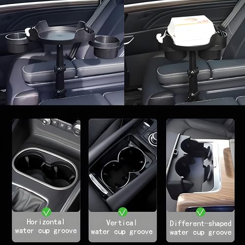 Portavasos Expansor Ajustable para Auto con Bandeja Rotativa miniatura 6