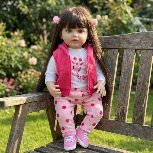 Muñeca Reborn Baby Doll 22 pulgadas Realista Vinilo miniatura 5
