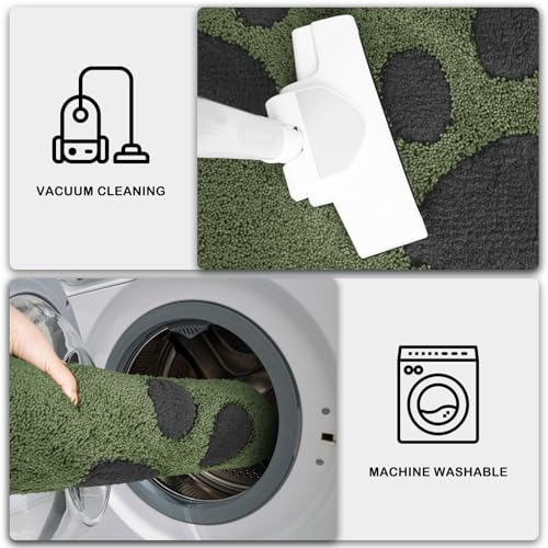 Paillasson microfibre 50,8 x 80 cm lavable et antidérapant vert - 8