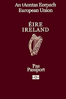 Ireland Irish Eire Passport Themed Lined Softcover 6'' x 9'' Notebook / Journal 120 pages