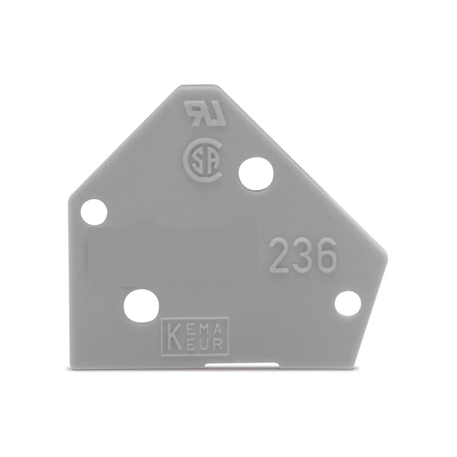 Placa final de borne 236-100, componente aislante para cuadros eléctricos 2