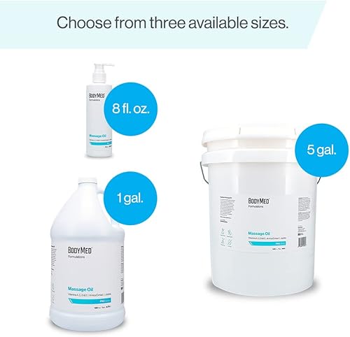 Miniatura 5 de BodyMed Formulations Aceite de masaje, 8 oz. - Sin fragancia, aceite totalmente natural para terapia de masaje - Formulado con extracto de árnica y