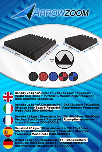 Arrowzoom 12 Pannelli Fonoassorbenti Cuneo Wedge