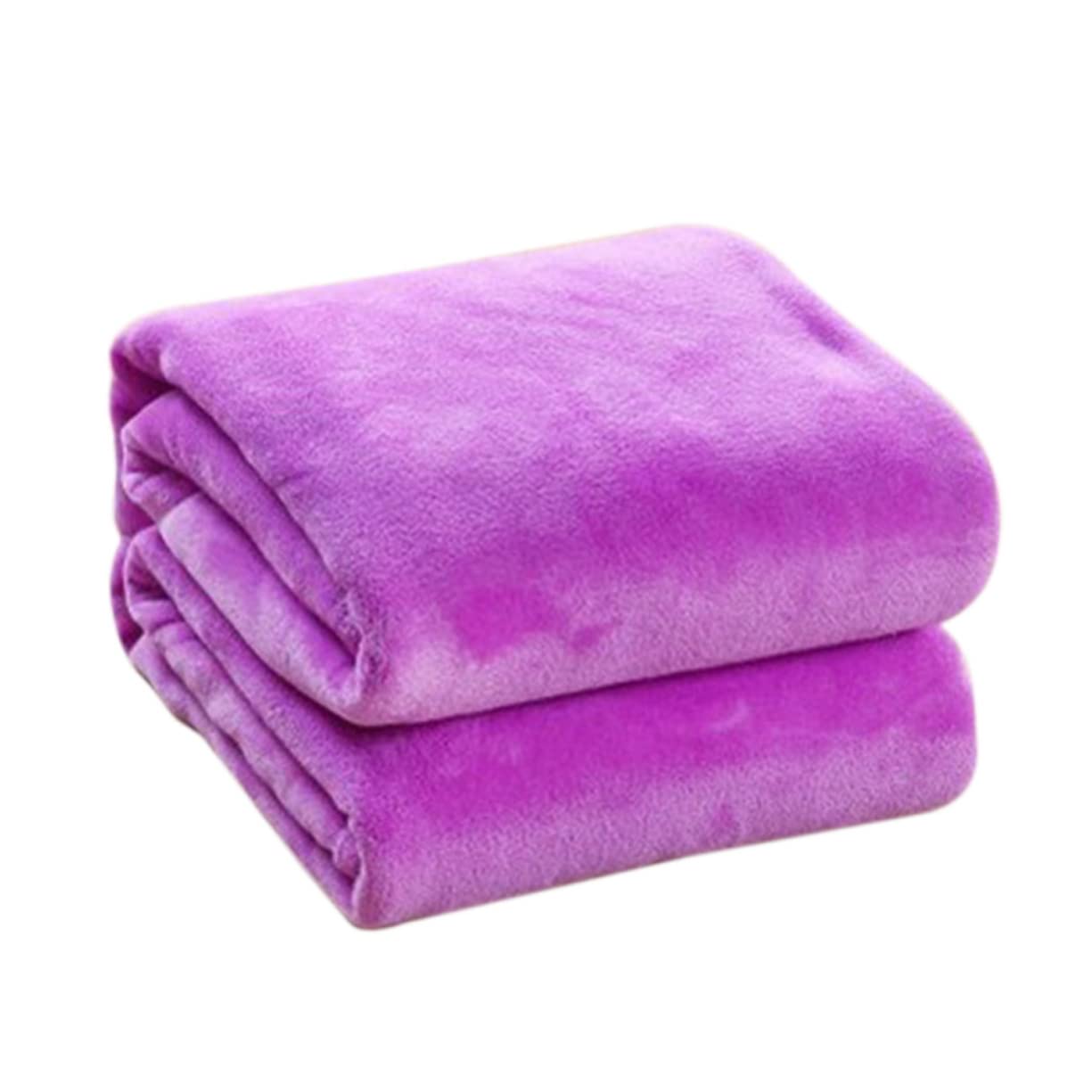 Couverture polaire 120x200 drap de lit flanelle chaude jeté de canapé uni