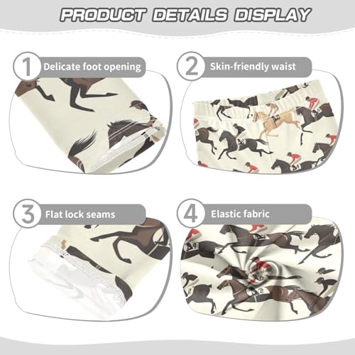 ZZKKO Girls Leggings Horse Riding Toddler Girls Clothes Leggings for Girls Toddler Girls Leggings 3-4T3